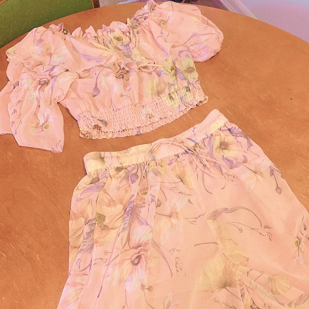 Floral High Waisted Two Piece!
